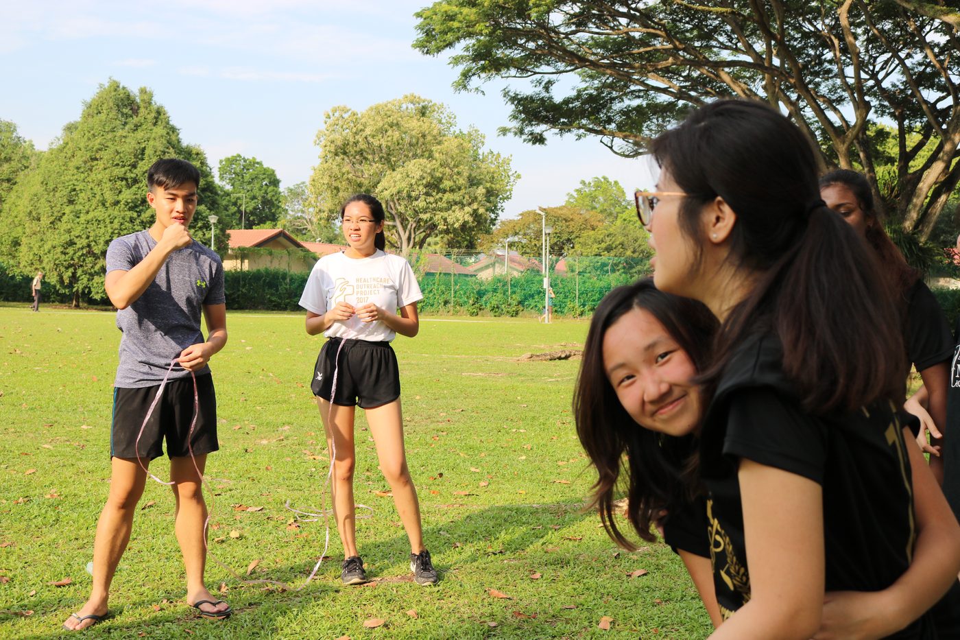 Inter Healthcare Camp participants during an outdoor game