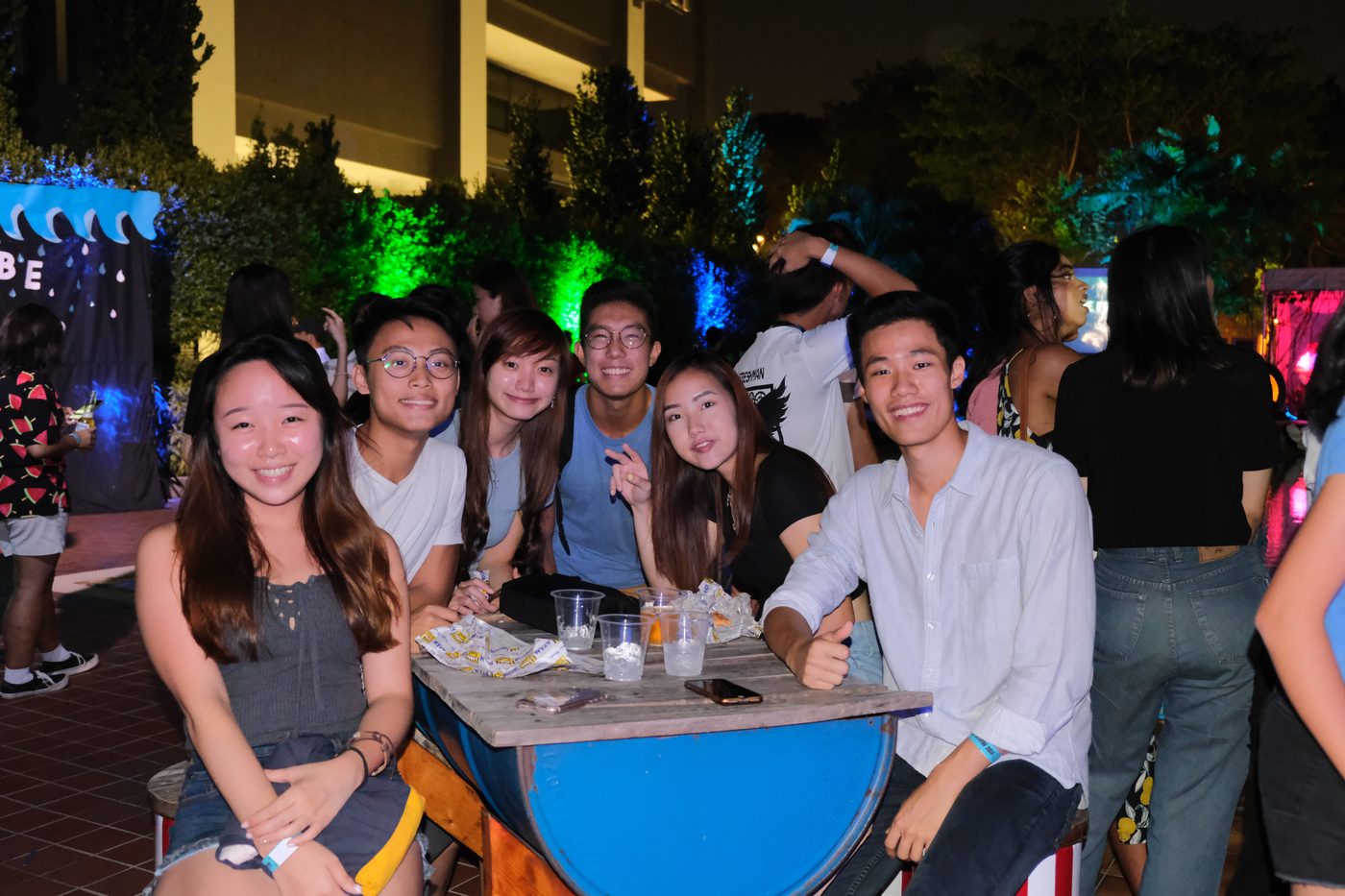 Students at the poolside during VIBE